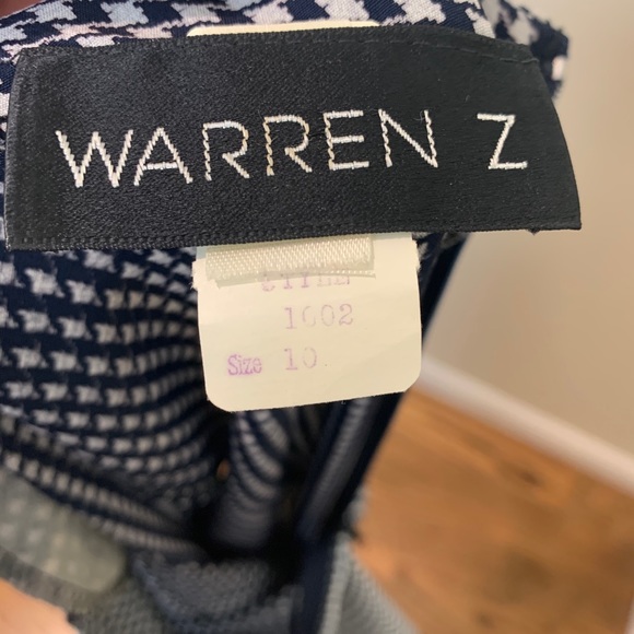 Vintage WARREN Z houndstooth checkered dress - Picture 7 of 7